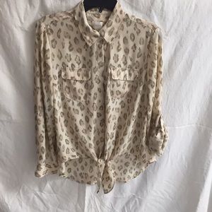 Blush Leopard Blouse